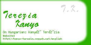 terezia kanyo business card